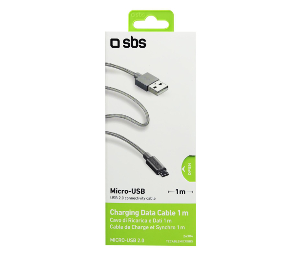 SBS USB-micro-USB Srebrny - 1436395 - zdjęcie 2